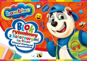 Bambino Blok rysunkowy z kolorowymi kartkami - La VIDA online.jpg
