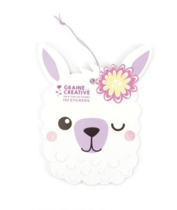 GRAINE CREATIVE Książeczka z naklejkami Lama