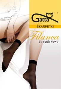 GATTA skarpetki damskie Filanca bezuciskowe 2 pary czarne UNI