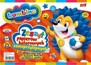 BAMBINO Zeszyt papierów kolorowych samoprzylepnych B4, 8 kartek