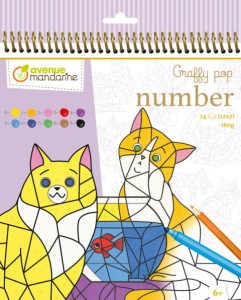 Avenue Mandarine Kolorowanki po numerach - KOTY