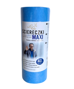 La VIDA profesjonalne ściereczki na rolce MAXI PREMIUM niebieskie - 40szt.