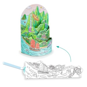 DJECO Kolorowanki 3D NA SZCZYCIE...MOJEJ WYSPY