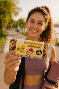 Bee La VIDA zdrowy baton Oats & Honey jabłko i orzechy nerkowca 40g bez dodatku cukru