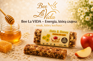 Bee La VIDA zdrowy baton Oats & Honey jabłko i orzechy nerkowca 40g bez dodatku cukru