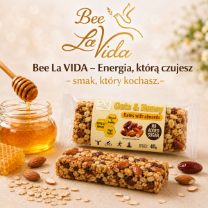 Bee La VIDA zdrowy baton Oats & Honey daktyle i miód 40g bez dodatku cukru