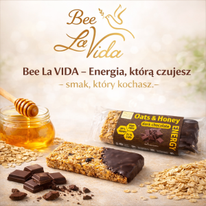 Bee La VIDA zdrowy baton Oats & Honey gorzka czekolada 40g