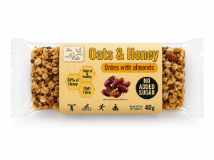 Bee La VIDA zdrowy baton Oats & Honey daktyle i miód 40g bez dodatku cukru