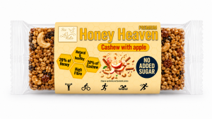 Bee La VIDA zdrowy baton Honey Heaven jabłko i nerkowiec 40g PREMIUM
