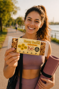 Bee La VIDA zdrowy baton Oats &amp; Honey jabłko i orzechy nerkowca 40g bez dodatku cukru