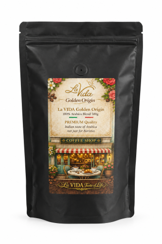 La VIDA Golden Origin Kawa Ziarnista Premium 100% Arabica 500g