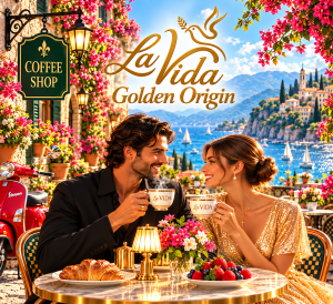 La VIDA Golden Origin kawa ziarnista 100_ Arabica 1kg, 500g - Romantyczna kawiarnia nad Morzem Śródziemnym2.png