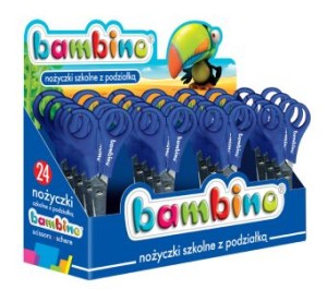 BAMBINO Nożyczki szkolne z podziałką