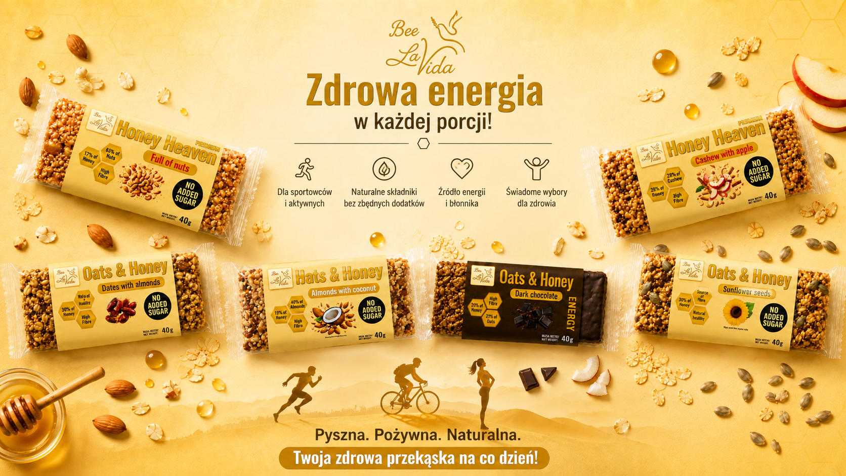 Bee La VIDA – Premium batony Honey Heaven i Oats & Honey